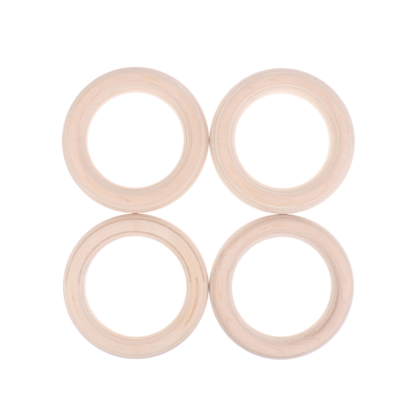 Gymnastic Rings Wooden - New-2Pcs/Pairs Wooden Ring Portable Crossfit Gymnastics