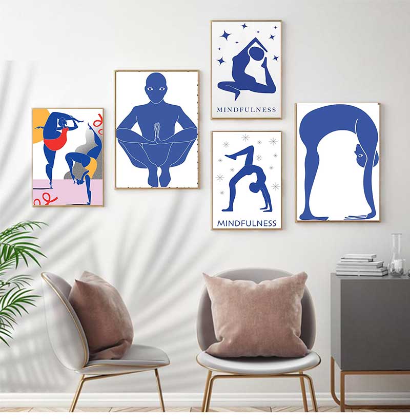 Home Gym Yoga Studio - Home Exercise Gym Yoga Pose Abstract