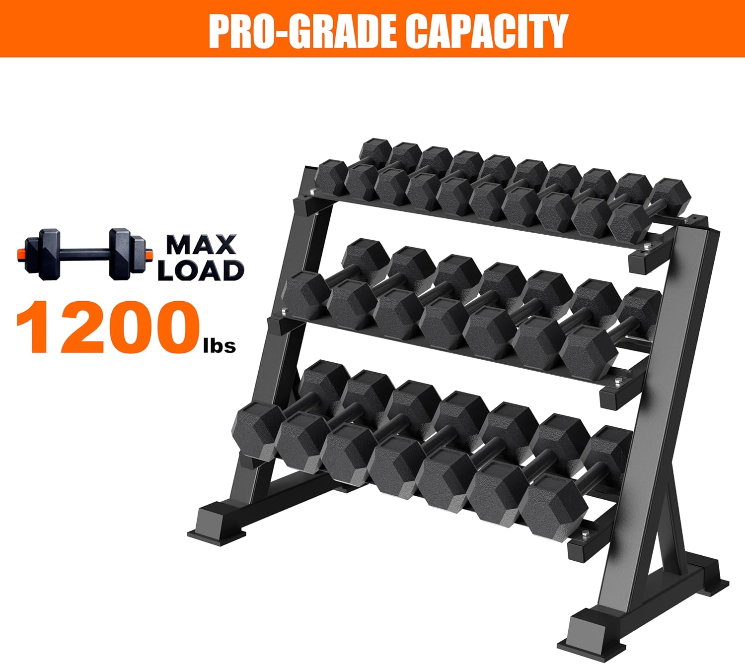 Heavy Duty Three Tier Dumbbell - Home Gym Gym Equipment recensie en prijs