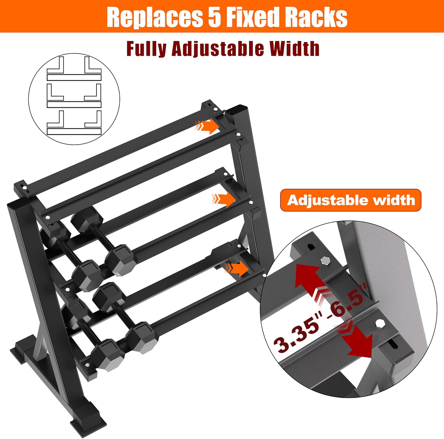 Heavy Duty Three Tier Dumbbell - Home Gym Gym Equipment recensie en prijs