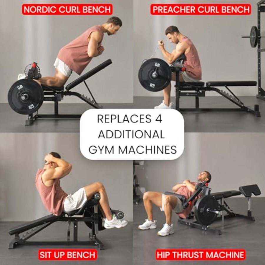 Adjustable Weight Bench with L - Home Gym Hip Thrust Machine recensie en prijs