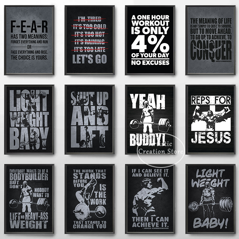 Iconic Gym Inspirational Quote - Home Gym Icon recensie en prijs