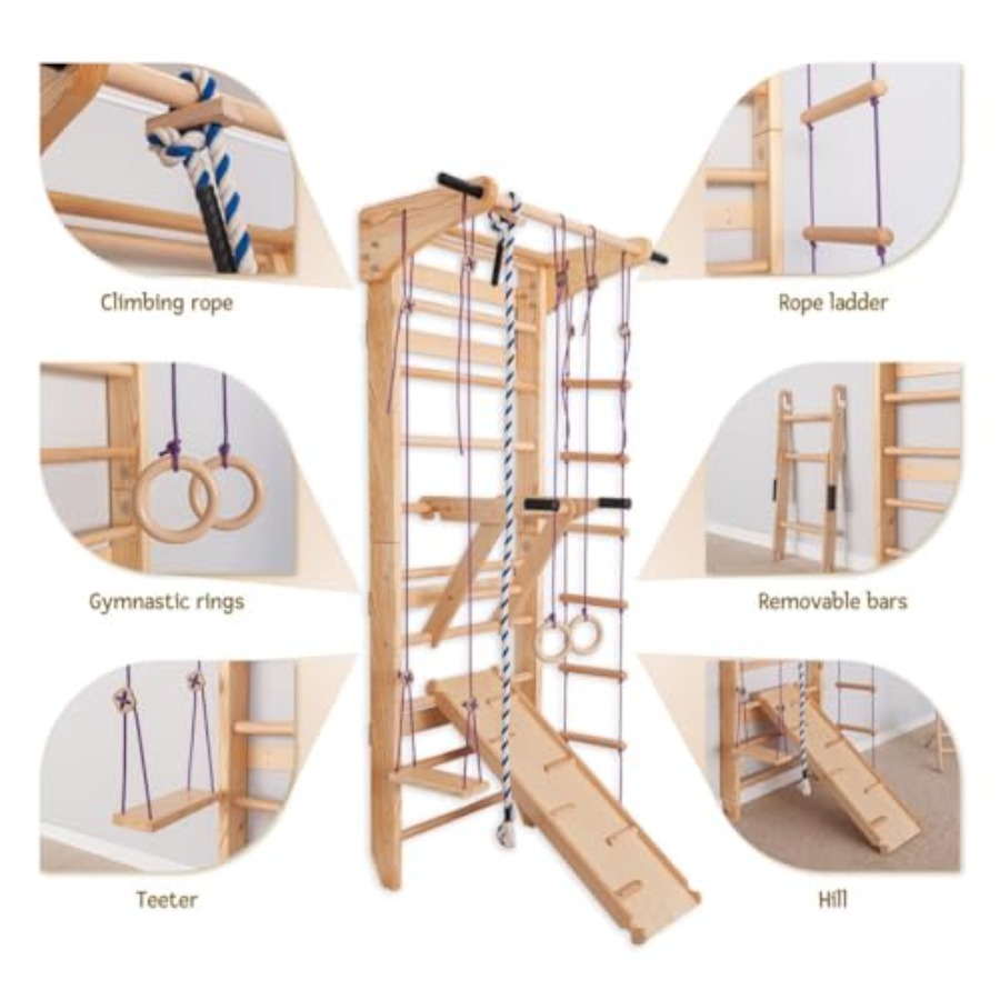 Swedish Ladder Wall Bars for h - Gymnastic Rings Wooden recensie en prijs