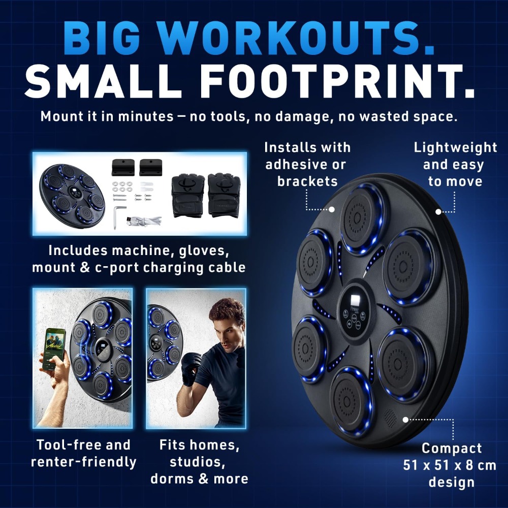 Smart Music Boxing Machine wit - Home Gym Wall recensie en prijs