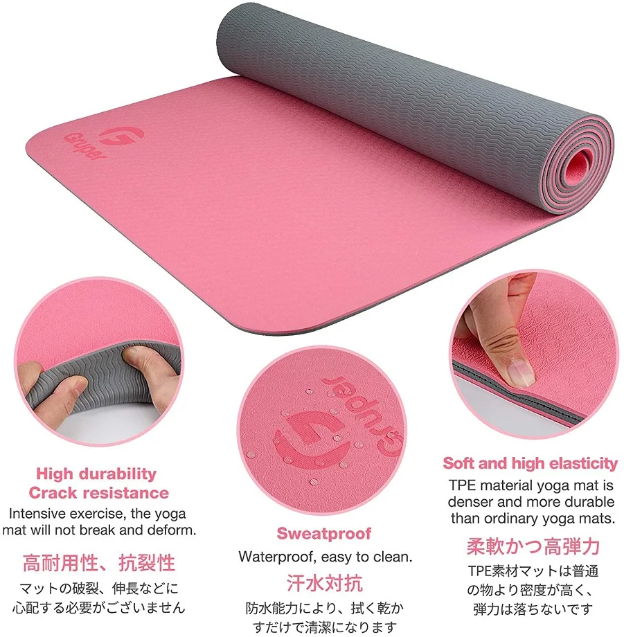 RUISIDA TPE Yoga Mat 180x57x0. - Home Gym Yoga Studio recensie en prijs