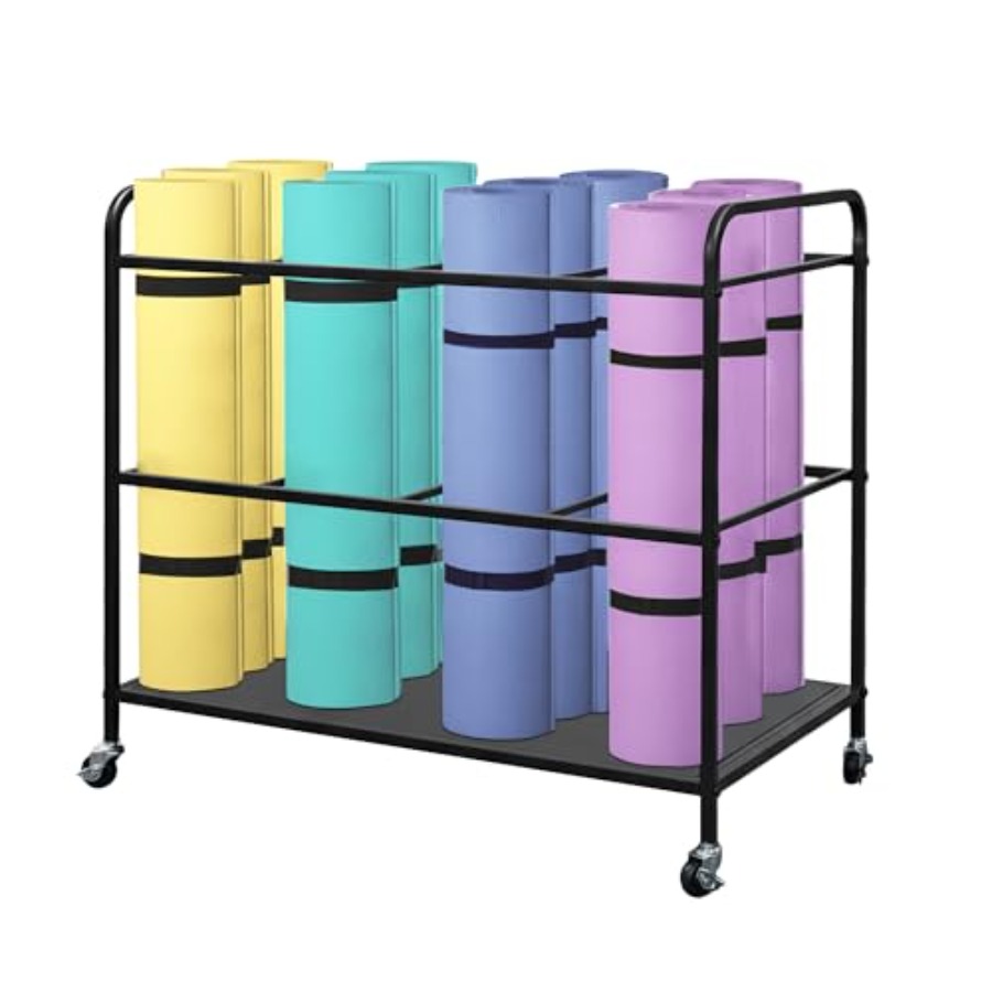 Yoga Mat Rack Storage Basket w - All In One Gym Home Equipment recensie en prijs