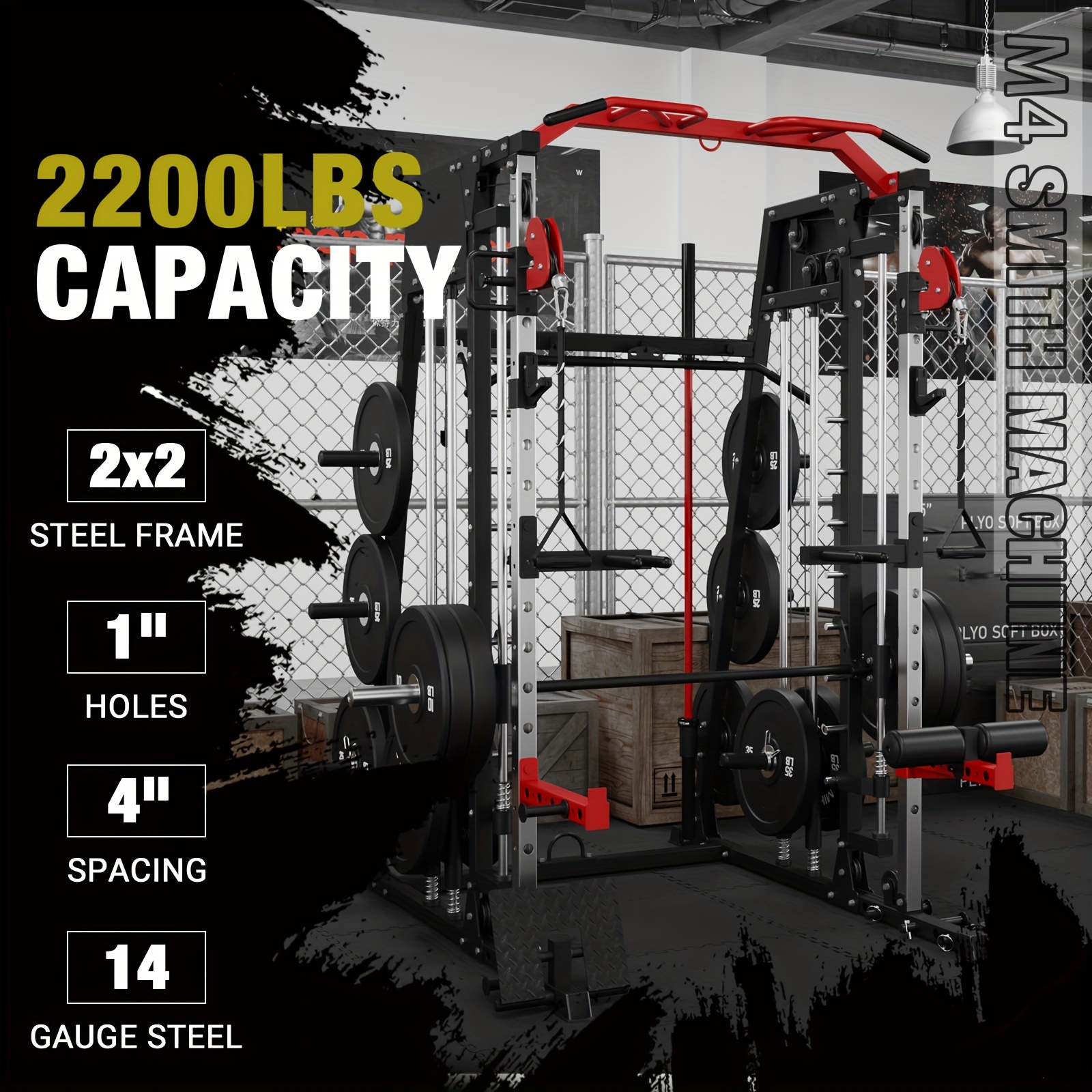 ALL-IN-ONE 2200lbs Smith Machi - All In One Gym Home Equipment recensie en prijs