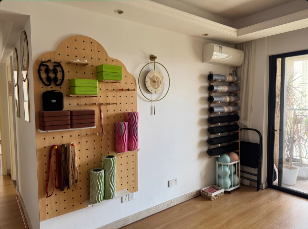 Wooden Yoga Mat Holder Wall Mo - Home Gym Yoga Studio recensie en prijs