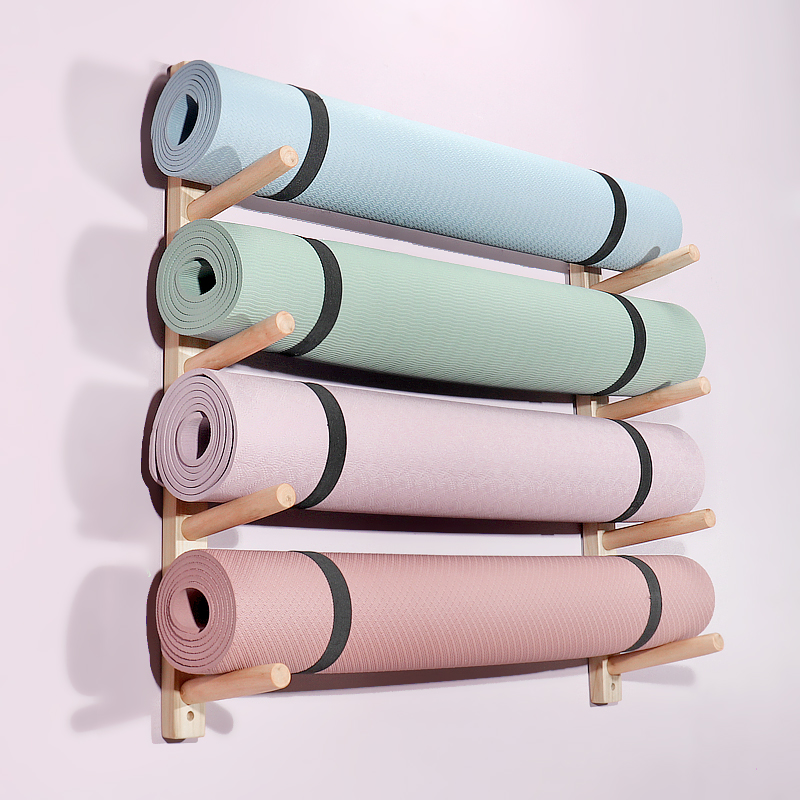 Wooden Yoga Mat Holder Wall Mo - Home Gym Yoga Studio recensie en prijs