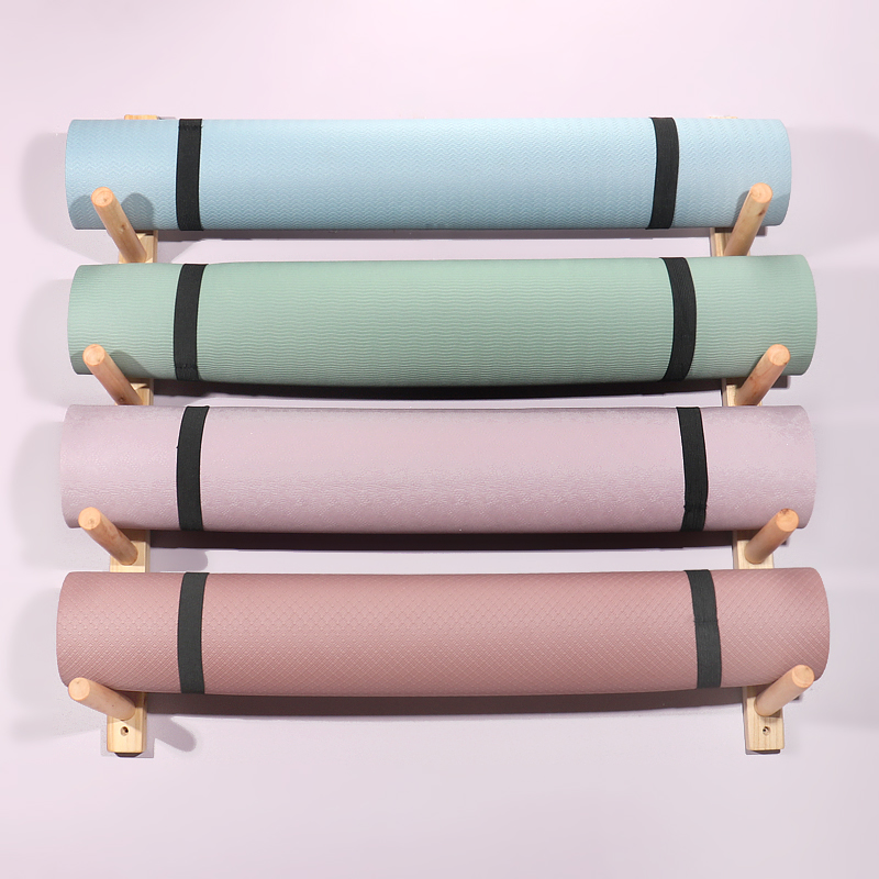 Wooden Yoga Mat Holder Wall Mo - Home Gym Yoga Studio recensie en prijs