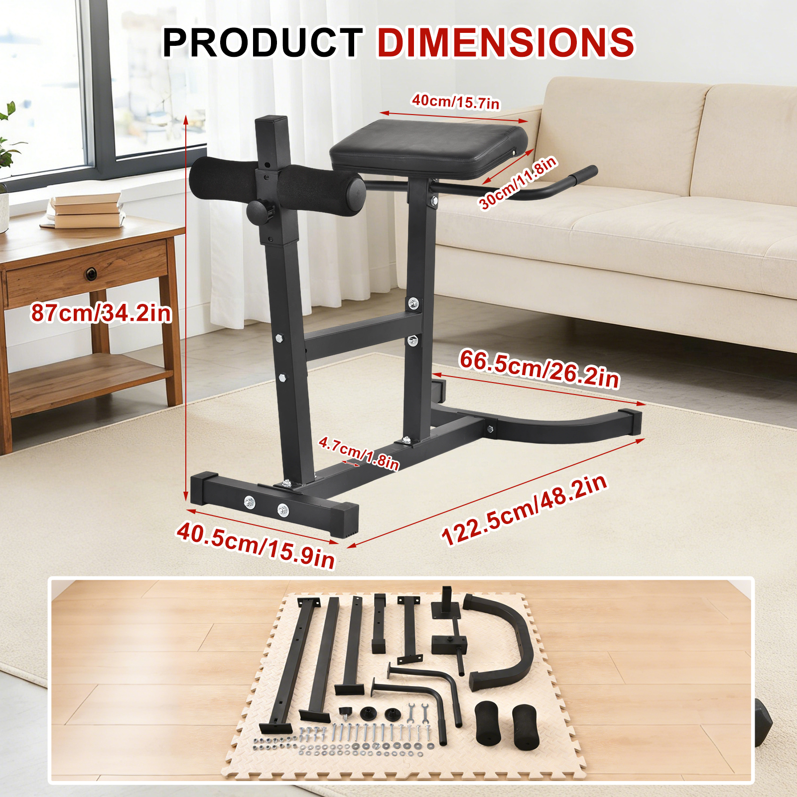 Adjustable Hyperextension Roma - Home Gym Hamstring Exercises recensie en prijs