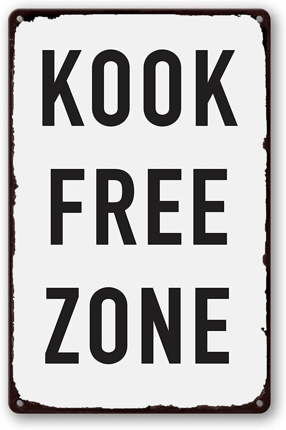 Kook Free Zone Tin Sign Vintag - Home Zone Gym recensie en prijs
