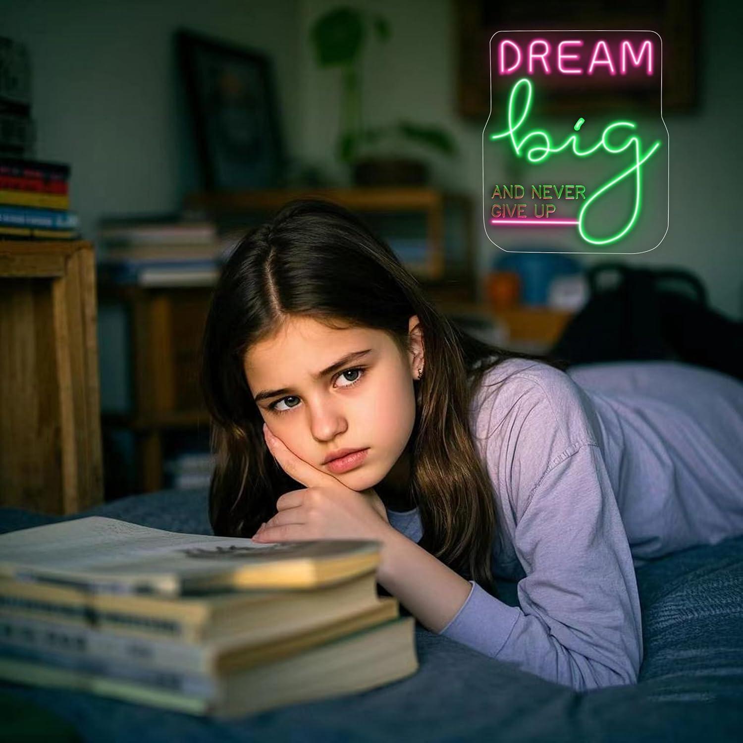 Dream Big Neon Sign Motivation - Home Gym Wall recensie en prijs