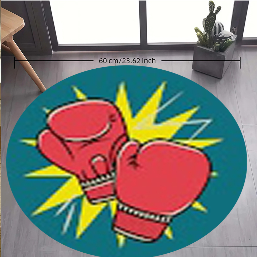 Comic Boxing Gloves Round Rug  - Home Zone Gym recensie en prijs