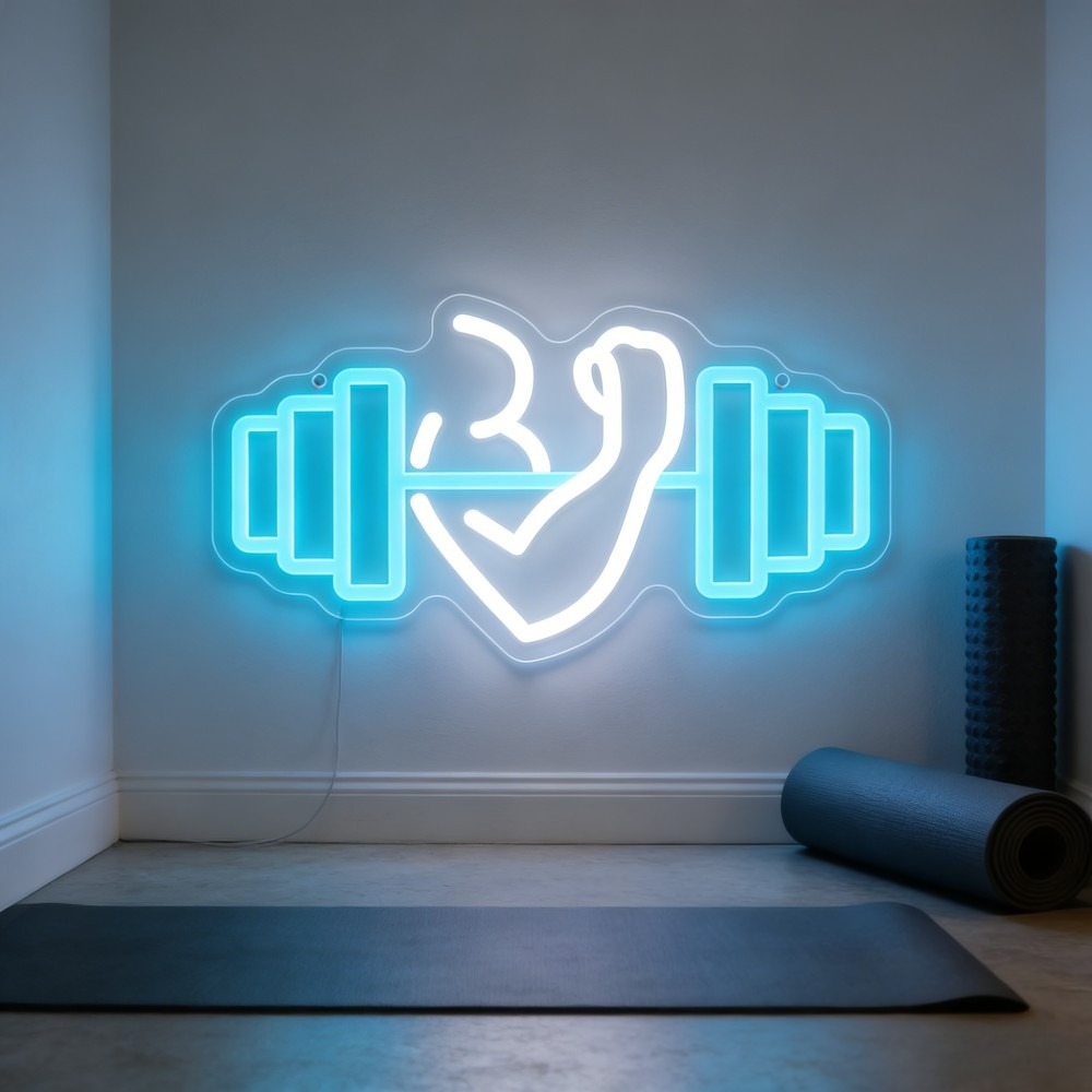 Bicep Dumbbell Neon Sign LED W - Home Gym Yoga Studio recensie en prijs