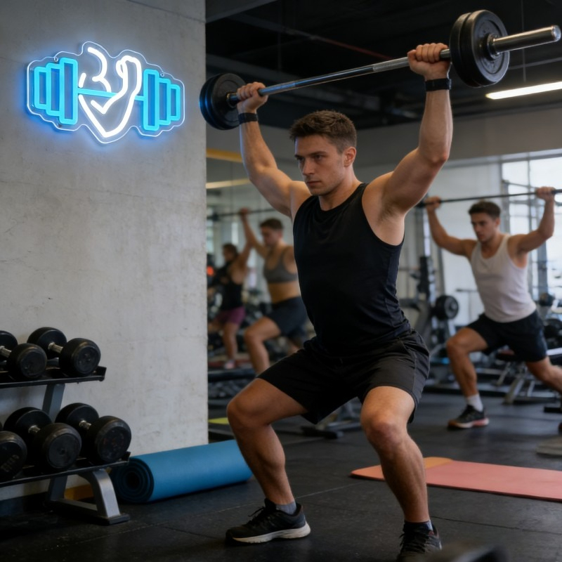 Bicep Dumbbell Neon Sign LED W - Home Gym Yoga Studio recensie en prijs