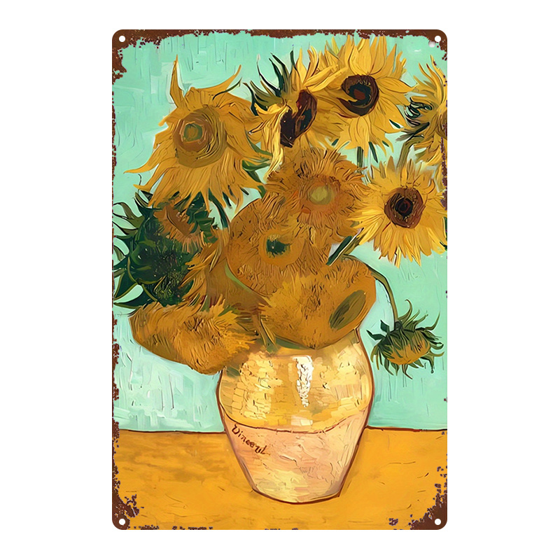 Van Gogh Sunflowers Metal Wall - Home Gym Icon recensie en prijs
