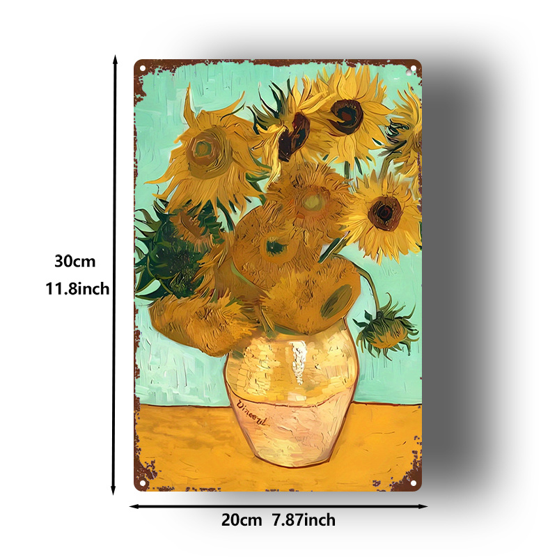 Van Gogh Sunflowers Metal Wall - Home Gym Icon recensie en prijs