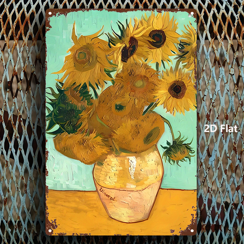 Van Gogh Sunflowers Metal Wall - Home Gym Icon recensie en prijs