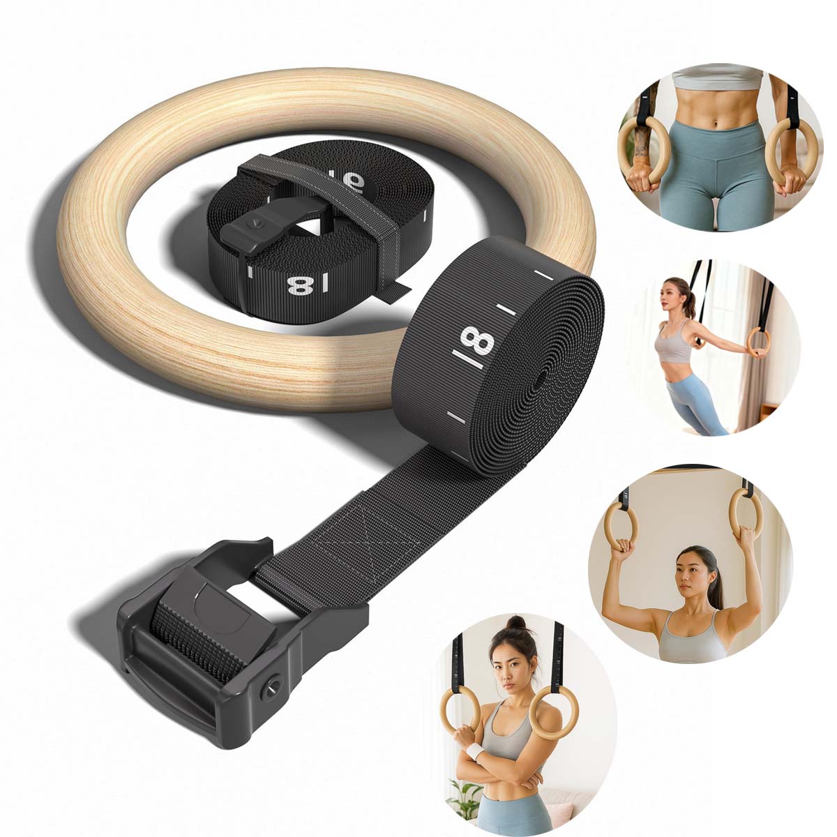 Adjustable Wood Gymnastics Rin - Gymnastic Rings Wooden recensie en prijs